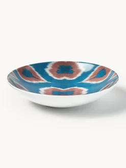 Cuenco de servir artesanal de porcelana Ikat
