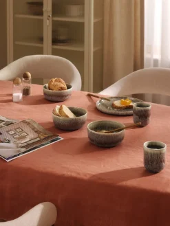 Cuencos artesanales con esmalte reactivo Danza, 4 uds.