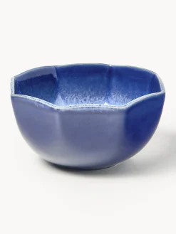 Cuencos artesanales con esmalte reactivo Vinci, 4 uds.