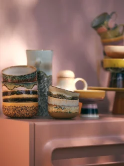 Cuencos artesanales de gres 70's, 4 uds.