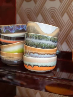 Cuencos artesanales de gres 70's, 4 uds.