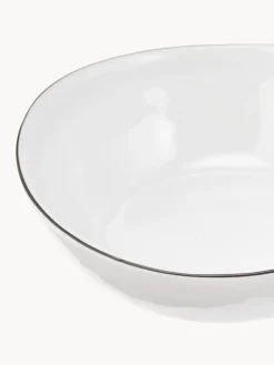 Cuencos artesanales de porcelana Salt, Ø 17 cm, 4 uds.