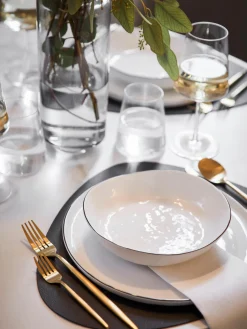 Cuencos artesanales de porcelana Salt, Ø 17 cm, 4 uds.