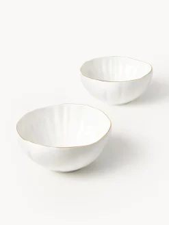 Cuencos de porcelana con relieves Sali, 2 uds.