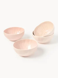Cuencos de porcelana con relieves Sali, 4 uds.