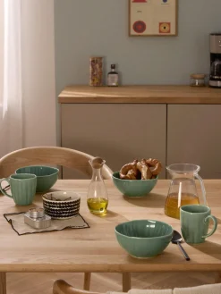 Cuencos de porcelana con relieves Sali, 4 uds.