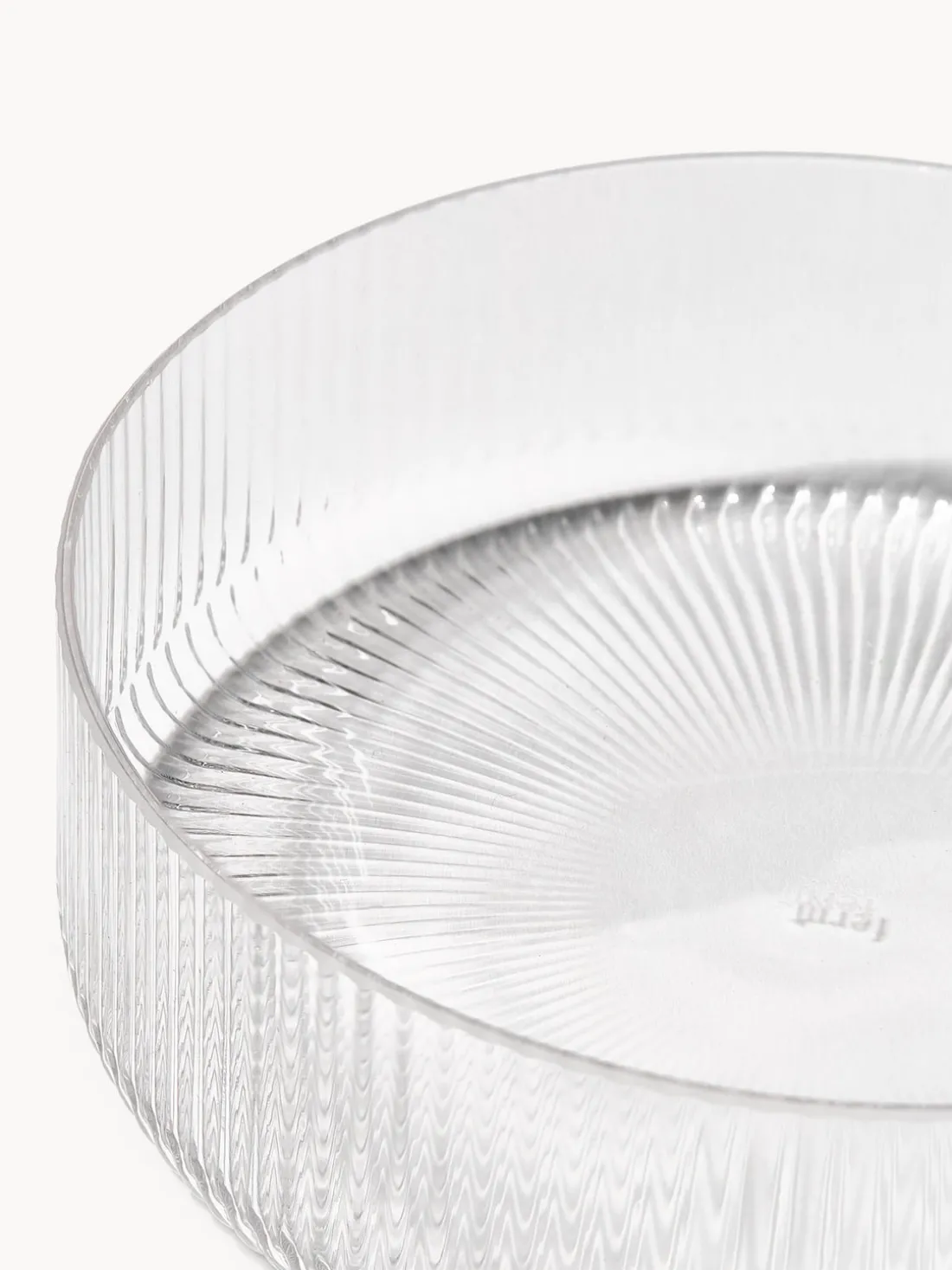 Cuencos soplados con relieves Ripple, 4 uds.