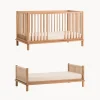 Cuna cama infantil extensible de madera de roble Latitude, 70 x 140 cm