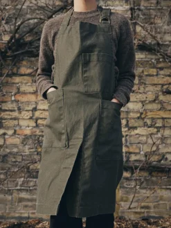 Delantal de jardinería de algodón ecológico Bark