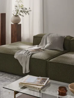 Diván modular en tejido bouclé Lennon