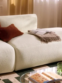 Diván modular en tejido bouclé Sofia