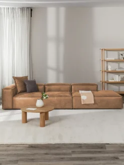 Diván modular grande de cuero reciclado Lennon