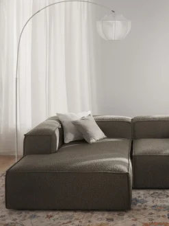 Diván rinconero modular en tejido bouclé Lennon