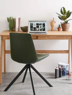 Escritorio de madera con apertura para cables Jacques