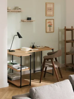 Escritorio esquinero de madera de fresno Renee