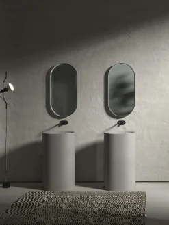 Espejo de pared ovalado con iluminación LED Avior