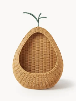 Estante de pared artesanal de ratán Pear