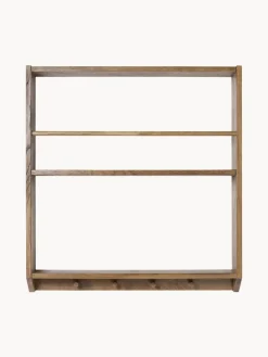 Estante de pared artesanal de madera de roble Eli