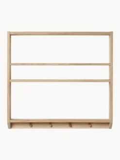 Estante de pared artesanal de madera de roble Eli