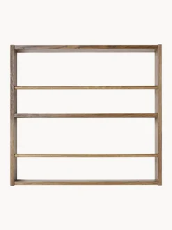 Estante de pared artesanal de madera de roble Eli