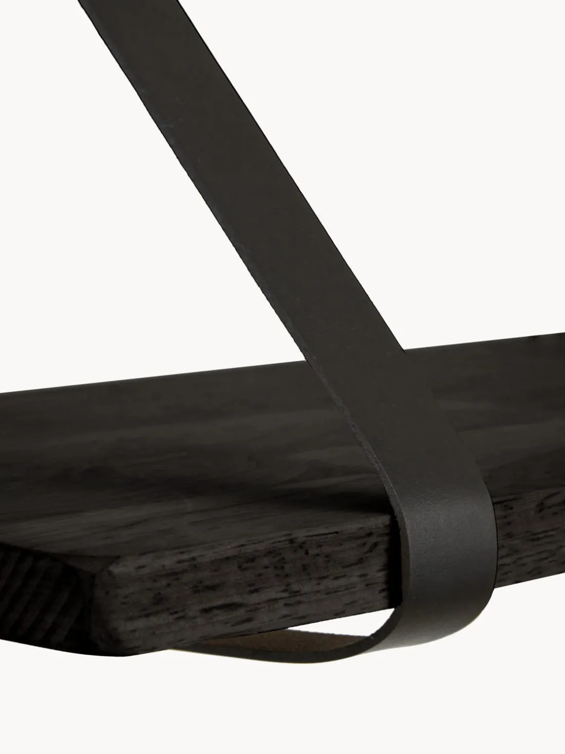 Estante de pared con correas de cuero Forno