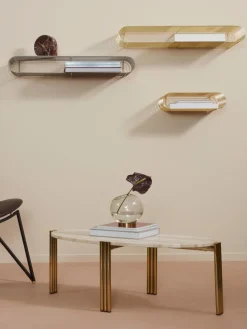 Estante de pared de metal Curva, 40 cm