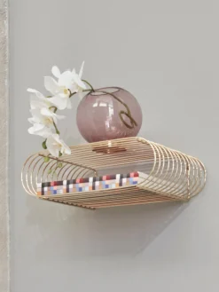 Estante de pared de metal Curva, 40 cm