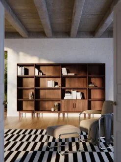 Estantería alta de madera de mango Paul