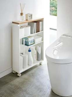 Estantería de baño con ruedas Tower