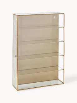 Estantería de pared de metal y vidrio Ada