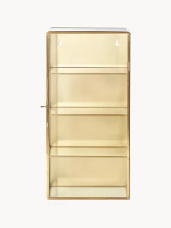 Estantería de pared de metal con baldas y puerta de cristal Ada