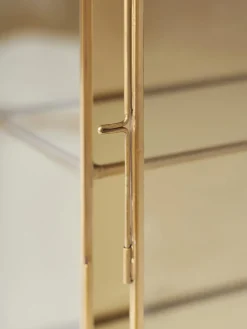 Estantería de pared de metal con baldas y puerta de cristal Ada