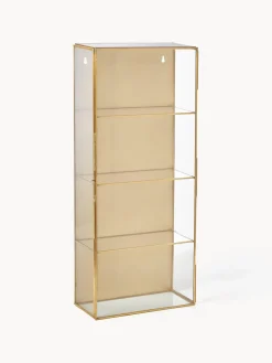 Estantería de pared de metal y vidrio Ada