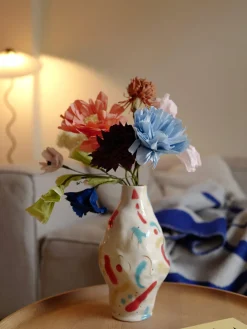 Flor artificial artesanal Peony