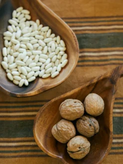 Frutero artesanal de madera de acacia Fruit, 2 uds.