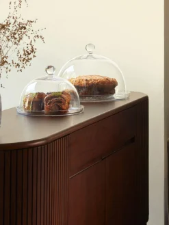 Fuente de vidrio soplado con tapa Vienna