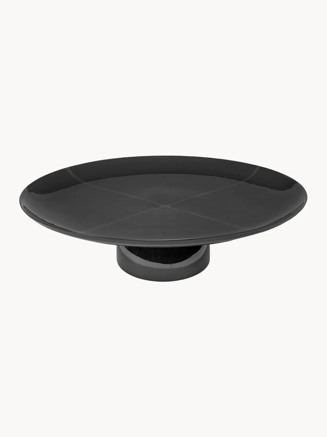 Fuente para tartas de porcelana con esmalte reactivo Zuma