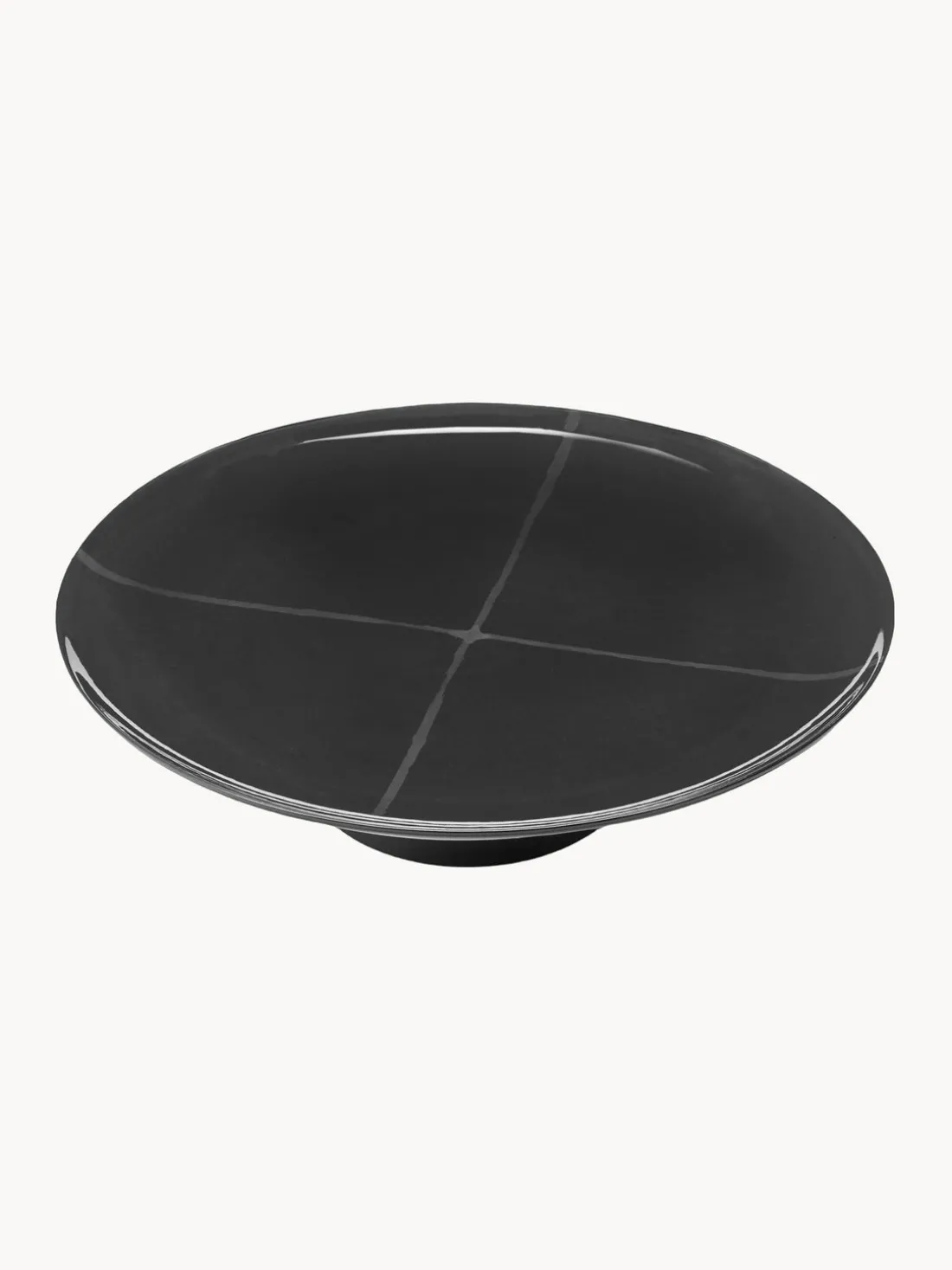 Fuente para tartas de porcelana con esmalte reactivo Zuma