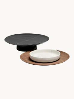 Fuente para tartas de porcelana con esmalte reactivo Zuma