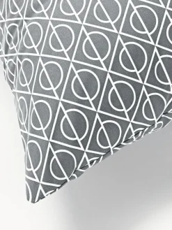 Funda de almohada de algodón estampado geométrico Jella