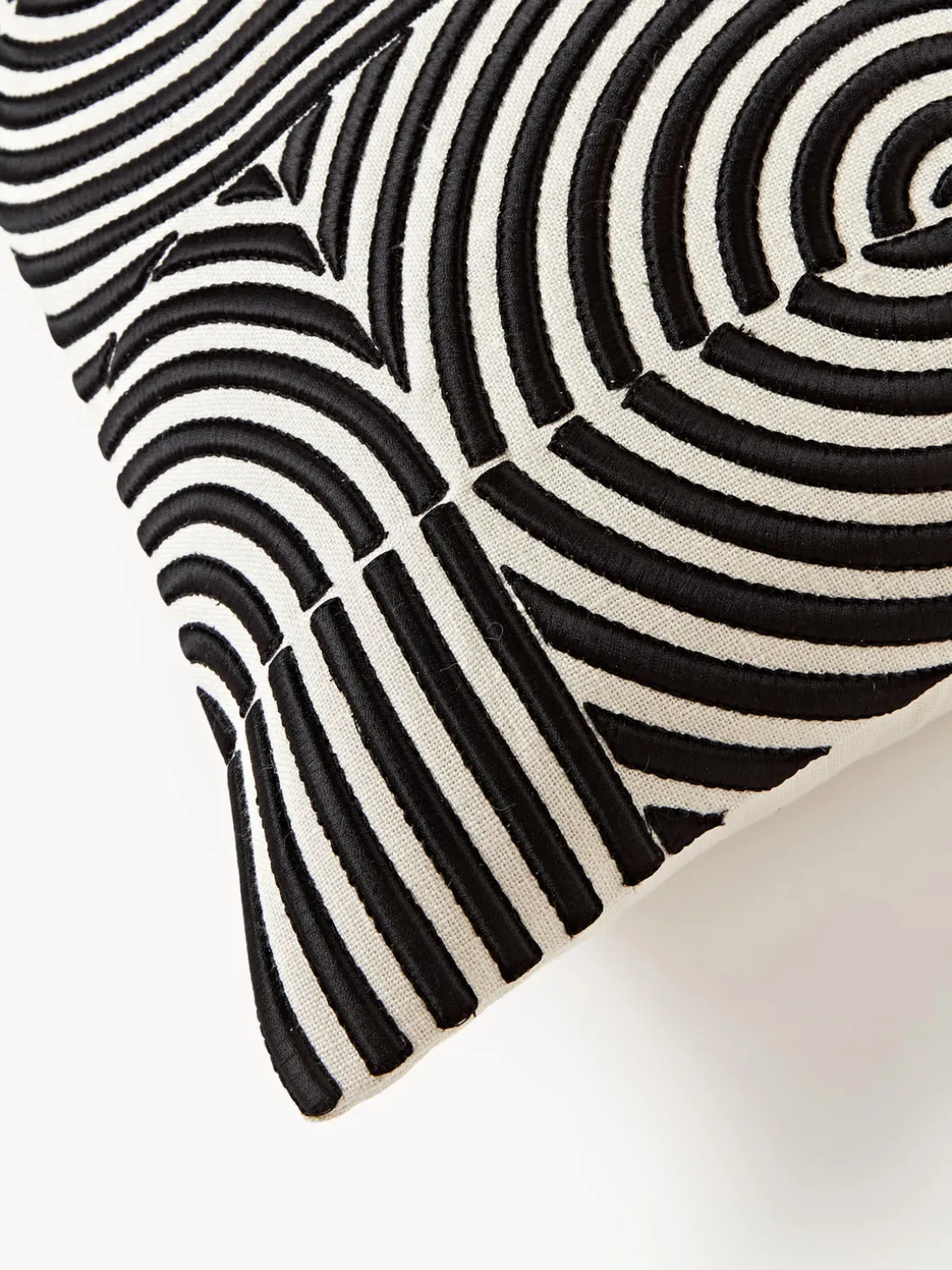 Funda de almohada de lino estampada Lexi