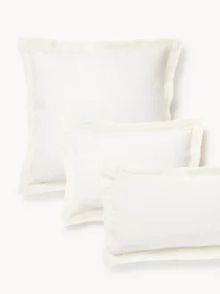Funda de almohada de lino con ribete Linna