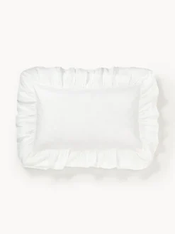 Funda de almohada de percal lavado con volantes Louane