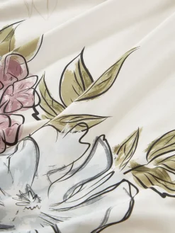 Funda de almohada de satén con estampado floral Margot