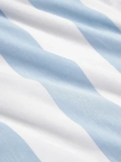 Funda de almohada doble cara de algodón a rayas Lorena