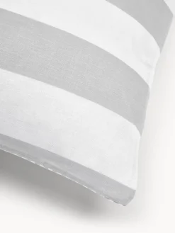 Funda de almohada doble cara de algodón a rayas Lorena