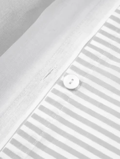 Funda de almohada doble cara de algodón a rayas Lorena