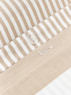 Funda de almohada doble cara de algodón a rayas Lorena