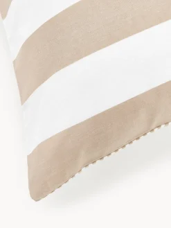 Funda de almohada doble cara de algodón a rayas Lorena