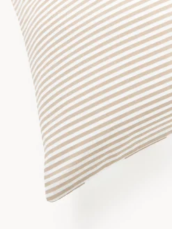 Funda de almohada doble cara de algodón a rayas Lorena